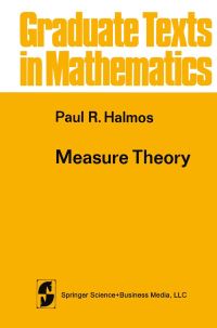 Book Cover for Measure Theory by Paul R Halmos