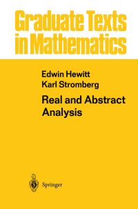 Book Cover for Real and Abstract Analysis by Edwin Hewitt, Karl R Stromberg