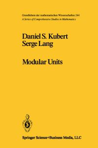Book Cover for Modular Units by Daniel S Kubert, Serge Lang