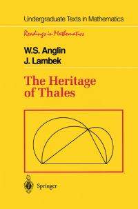 Book Cover for The Heritage of Thales by W S Anglin, Joachim Lambek