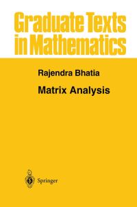 Book Cover for Matrix Analysis by Rajendra Bhatia