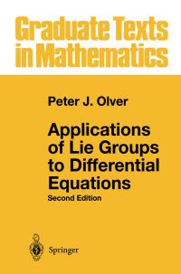 Book Cover for Applications of Lie Groups to Differential Equations by Peter J Olver