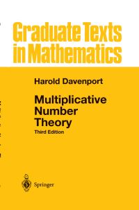 Book Cover for Multiplicative Number Theory by Harold Davenport, Hugh L Montgomery