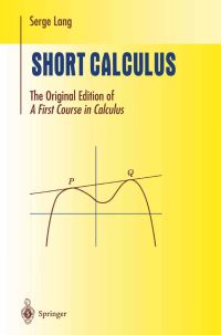 Book Cover for Short Calculus by Serge Lang