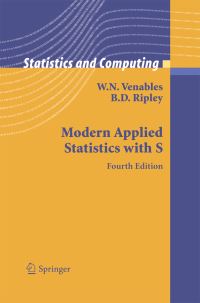 Book Cover for Modern Applied Statistics With S by W N Venables, Brian D Ripley