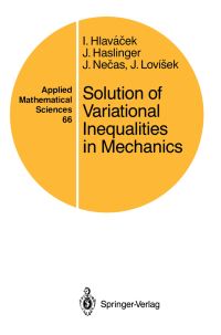 Book Cover for Solution of Variational Inequalities in Mechanics by Ivan Hlavácek