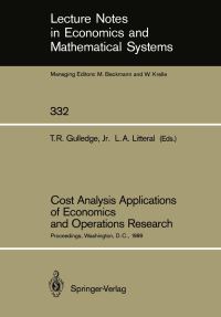 Book Cover for Cost Analysis Applications of Economics and Operations Research by Stephen J Balut, Thomas R Jr Gulledge, Thomas P Frazier, Lewis A Litteral