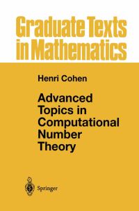 Book Cover for Advanced Topics in Computational Number Theory by Henri Cohen