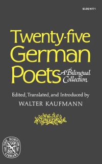 Book Cover for Twenty-Five German Poets by Walter Kaufmann