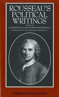 Book Cover for Rousseau's Political Writings by JeanJacques Rousseau, Julia Conaway Bondanella, Alan Ritter