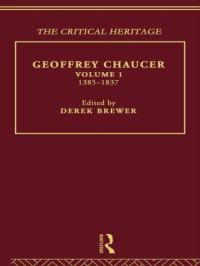Book Cover for Geoffrey Chaucer, the Critical Heritage by Derek Brewer