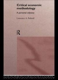 Book Cover for Critical Economic Methodology by Lawrence A Boland