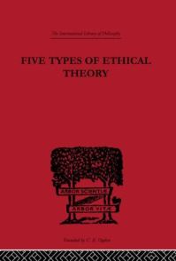 Book Cover for Five Types of Ethical Theory by C D Broad
