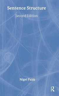 Book Cover for Sentence Structure by Nigel Fabb