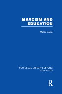 Book Cover for Marxism and Education by Madan Sarup