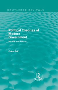Book Cover for Political Theories of Modern Government by Peter Self