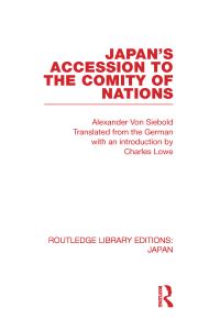 Book Cover for Japan's Accession to the Comity of Nations by Alexander Siebold