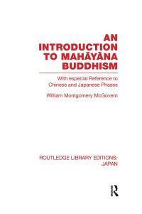 Book Cover for An Introduction to Mahayana Buddhism by William Montgomery McGovern