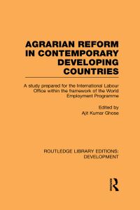 Book Cover for Agrarian Reform in Contemporary Developing Countries by Ajit Kumar Ghose, International Labour Organisation