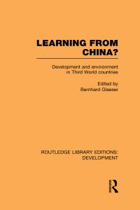 Book Cover for Learning from China? by Bernhard Glaeser