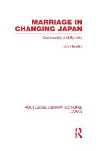 Book Cover for Marriage in Changing Japan by Joy Hendry