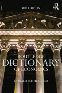 Book Cover for Routledge Dictionary of Economics by Donald Rutherford
