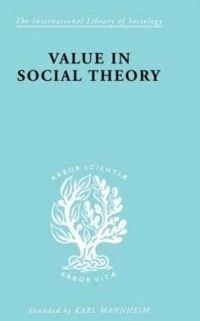 Book Cover for Value in Social Theory by Paul Streeten