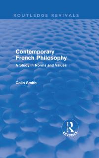 Book Cover for Contemporary French Philosophy (Routledge Revivals) by Colin Smith