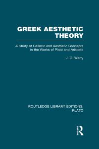 Book Cover for Greek Aesthetic Theory by J G Warry