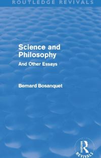 Book Cover for Science and Philosophy by Bernard Bosanquet