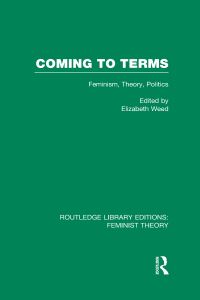 Book Cover for Coming to Terms by Elizabeth Weed