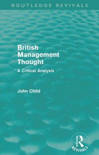 Book Cover for British Management Thought by John Child