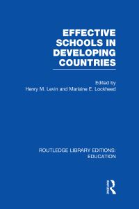 Book Cover for Effective Schools in Developing Countries by Henry M Levin, Marlaine E Lockheed
