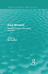 Book Cover for Knut Wicksell Volume 2 by Knut Wicksell, Bo Sandelin