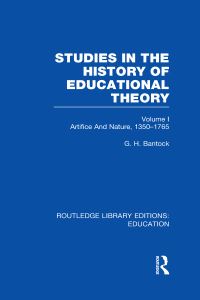 Book Cover for Studies in the History of Educational Theory by G H Bantock