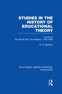 Book Cover for Studies in the History of Educational Theory Vol. 4 by G H Bantock