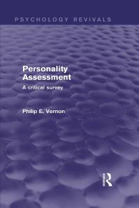 Book Cover for Personality Assessment by Philip E Vernon