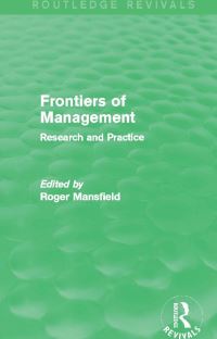 Book Cover for Frontiers of Management by British Academy of Management