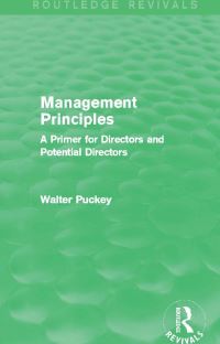 Book Cover for Management Principles by Walter Charles Puckey