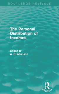 Book Cover for The Personal Distribution of Incomes by Royal Economic Society Great Britain