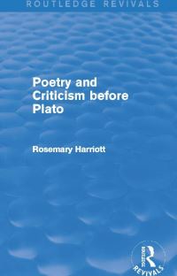 Book Cover for Poetry and Criticism Before Plato by Rosemary M Harriott