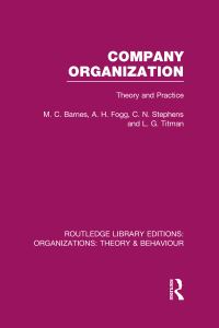 Book Cover for Company Organization by M C Barnes