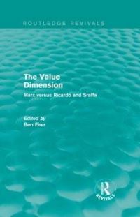 Book Cover for The Value Dimension by Ben Fine