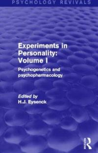 Book Cover for Experiments in Personality. Volume 1 Psychogenetics and Psychopharmacology by H J Eysenck