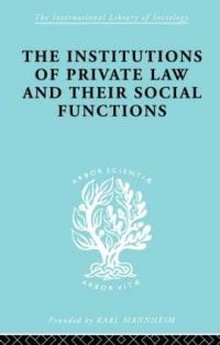 Book Cover for Inst Of Private Law Ils 208 by Karl Renner, Otto Kahn-Freund, A. Schwarzschild