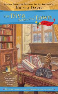 Book Cover for The Diva Paints the Town by Krista Davis, Copyright Paperback Collection Library of Congress
