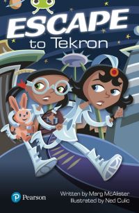 Book Cover for Bug Club Independent Fiction Year Two Lime Plus A Escape to Tekron by Margaret McAllister