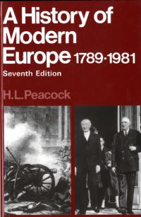Book Cover for A History of Modern Europe, 1789-1981 by Herbert Leonard Peacock