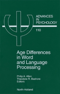 Book Cover for Age Differences in Word and Language Processing by Philip A Allen, Theodore R Bashore