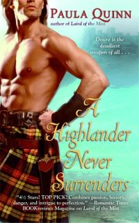 Book Cover for A Highlander Never Surrenders by Paula Quinn